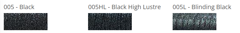 Kreinik Braid - 005HL - Black High Lustre, Size: #4