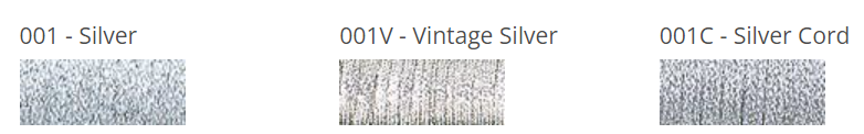 Kreinik Braid - 001C - Silver Cord