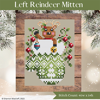 Left Reindeer Mitten