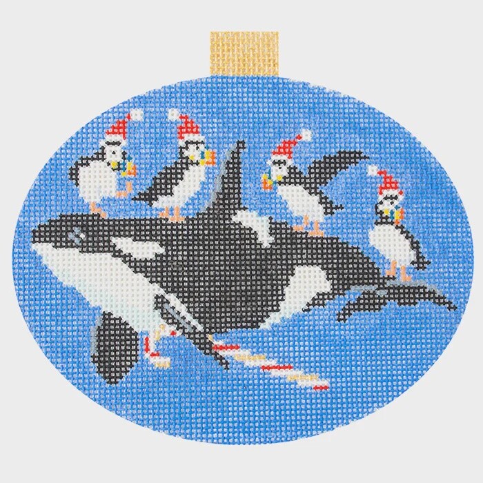 Festive Sea Friends - Whale and Puffins