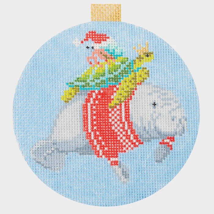 Festive Sea Friends - Manatee and Turtle
