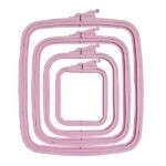 Nurge Square Plastic Hoops - No. 1, Color: Pastel Pink