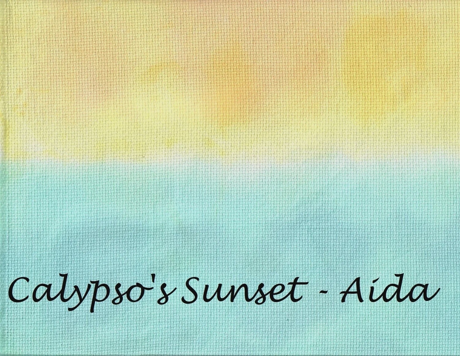 20CT - Aida - Under the Sea Fabrics, Color: Calypso's Sunset, Size: Fat Quarter