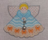 Angel with charms: A Little Bit Crabby (aqua &amp; sand)