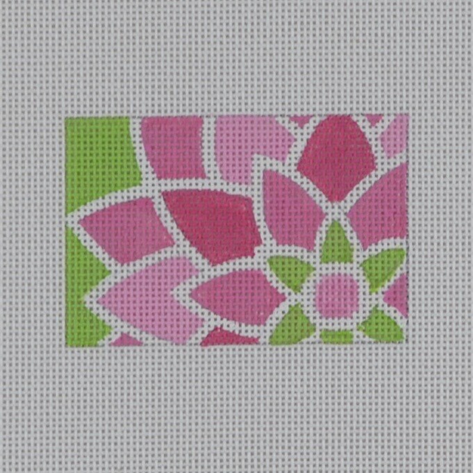Pink Graphic Flower Rectangle