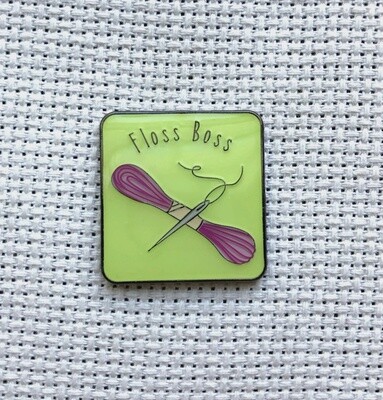Embroidery Skein &quot;Floss Boss&quot; Enamel Needle Minder