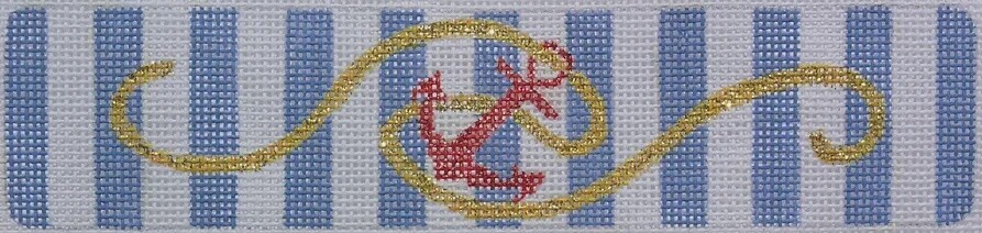 Cuff – Anchor on Blue Stripes