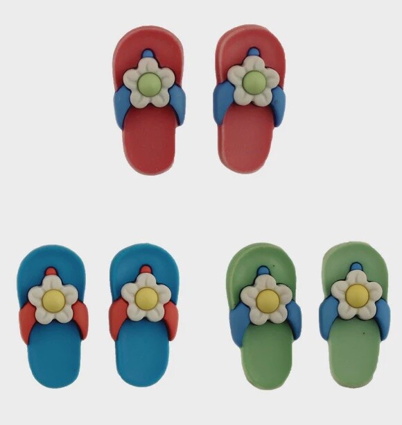 Bazooples 3D Buttons - Flip Flops