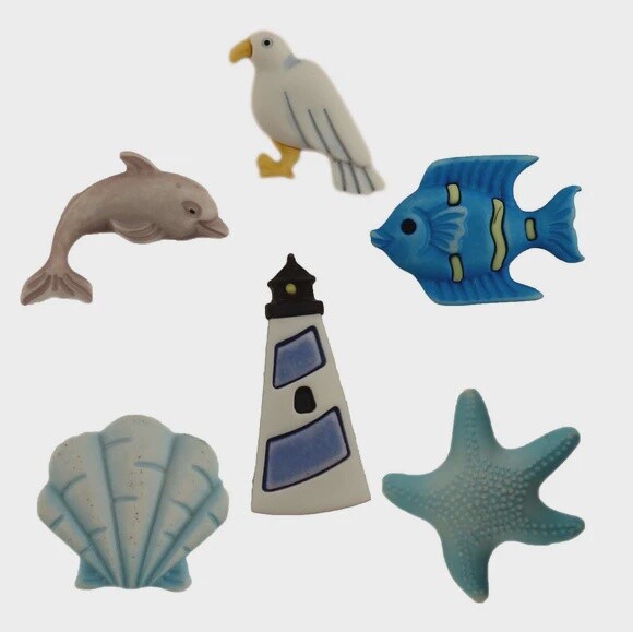 Bazooples 3D Buttons - By the Sea