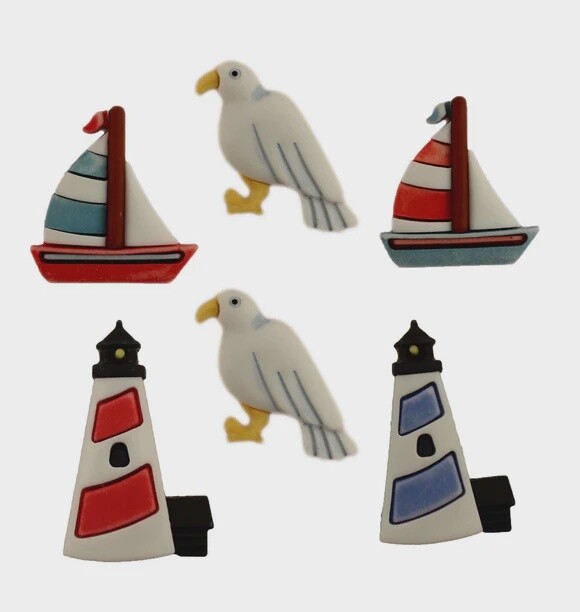 Bazooples 3D Buttons - Ocean View