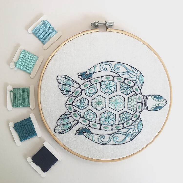 Turtle Embroidery Kit