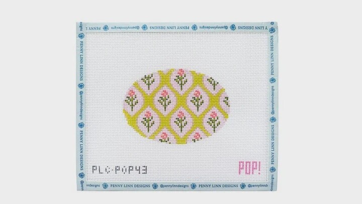 Floral Oval, Color: Yellow