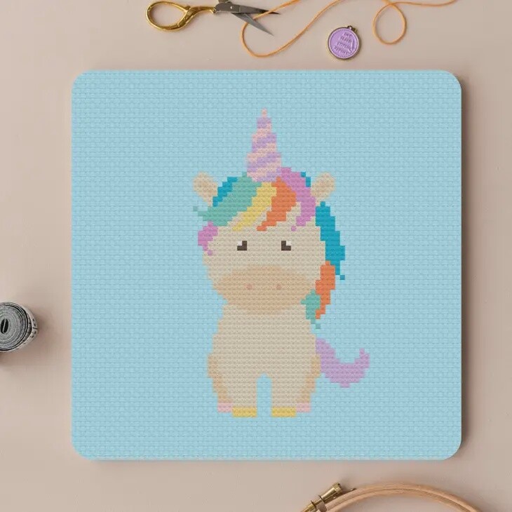 Unicorn Counted Cross Stitch Kit
