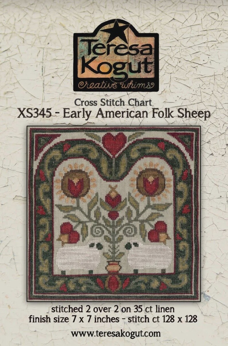 Early American Folkart - Folk Sheep