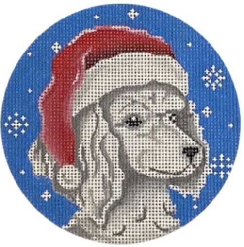 White Poodle Santa