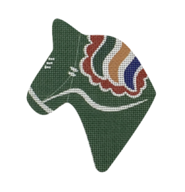 Dala Horse Head - Green