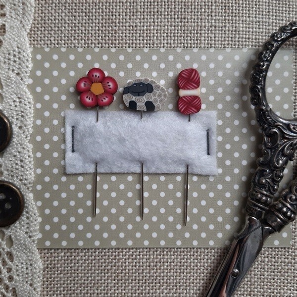 Sheep in Red - Small Pin Set