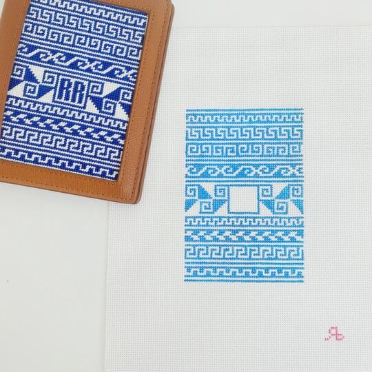 Greek Key Passport Cover Insert