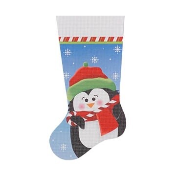 Candy Cane Penguin Stocking