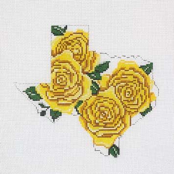 State Shaped Texas Yellow Roses