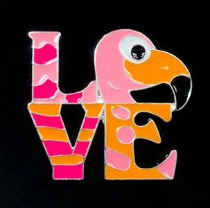 Big Buddies Needle Minder - Love Flamingo