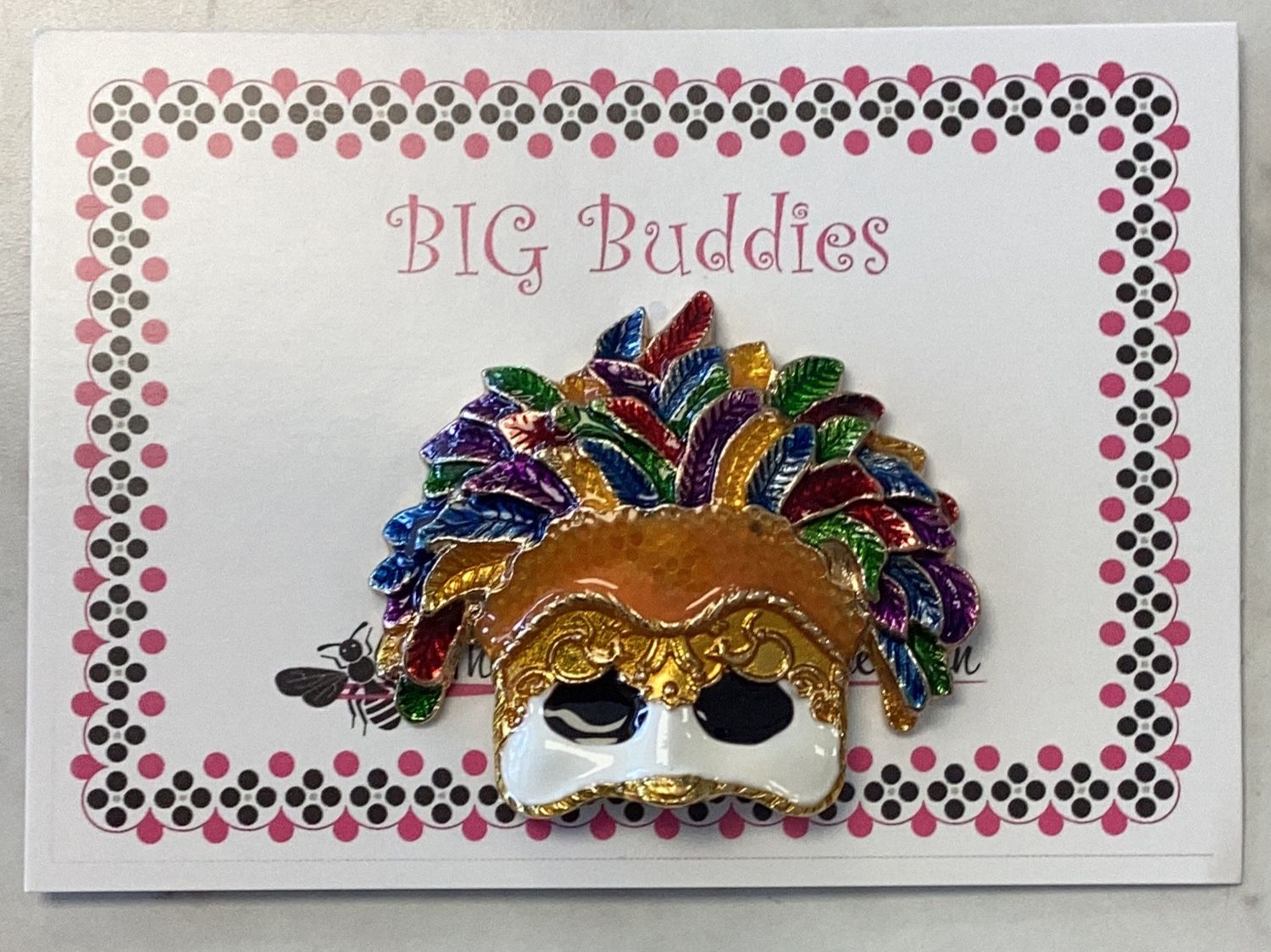 Big Buddies Needle Minder - Mardi Gras Mask