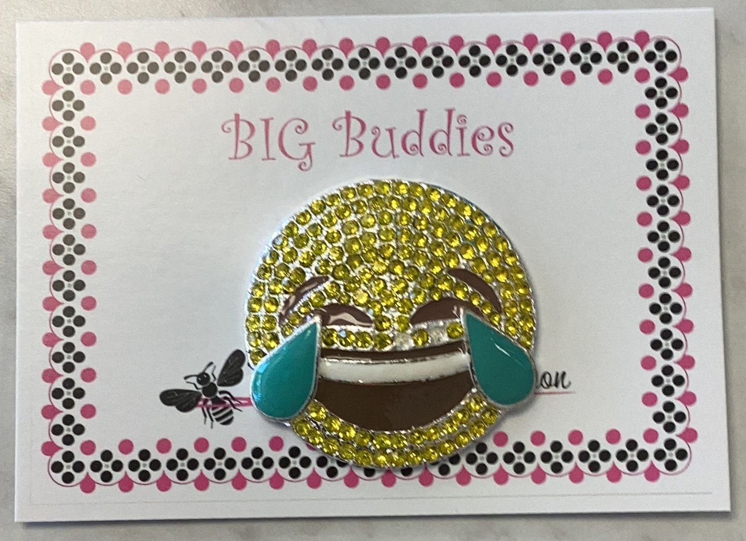 Big Buddies Needle Minder - Laughing Face Emoji