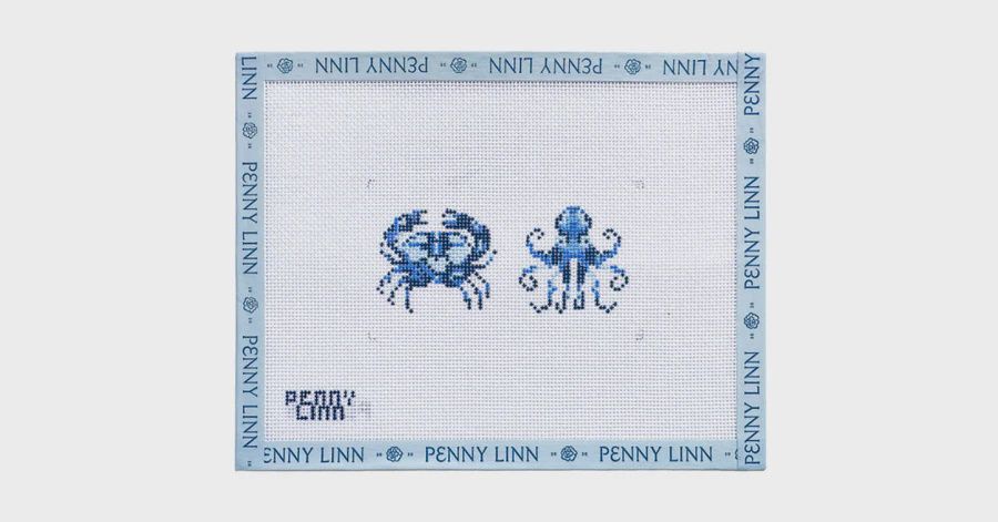 Blue Sea Creatures Rectangle Insert