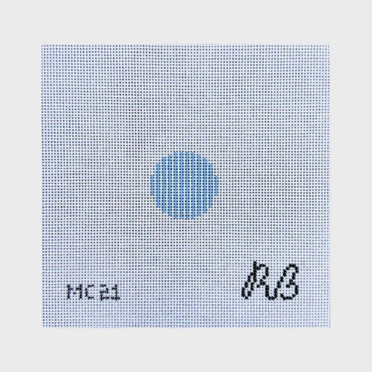 Mini Clip (Mini Round) - Simple Stripes, Color: Blue