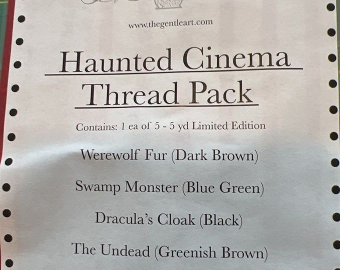 Gentle Arts - Limited Edition Thread Pack - Haunted Cinema  - 1814LE