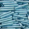 Large Bugle Beads - Aqua Ice
