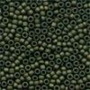 Size 11 Antique Glass Seed Beads - Matte Olive