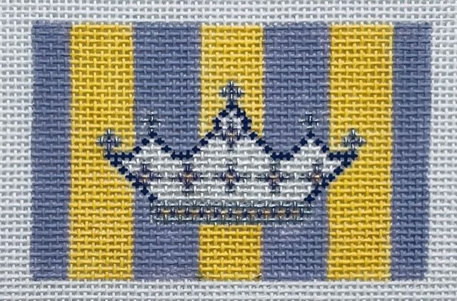 Crown and Stripes - Yellow/Lilac - Luggage Tag Insert