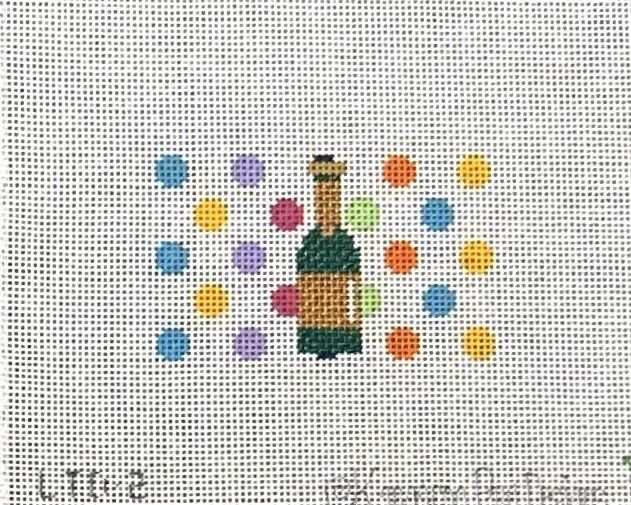 Champagne - Multicolor Dots - Luggage Tag Insert