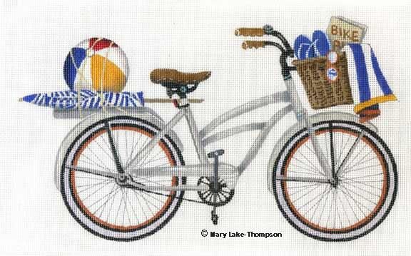 Bicycle with Towel and Beach Ball