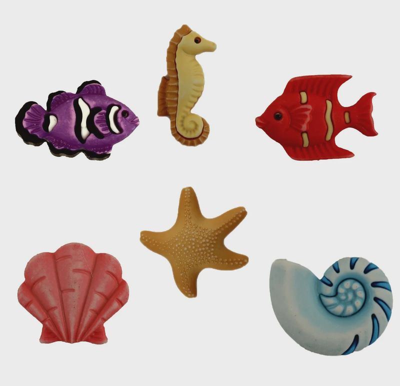 Fun in the Sun 3D Buttons - Ocean Wonders
