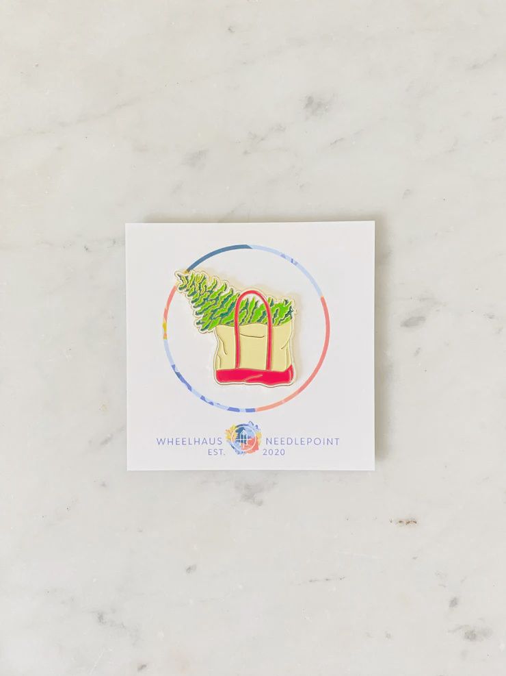 Christmas Tree Boat Tote Needle Minder