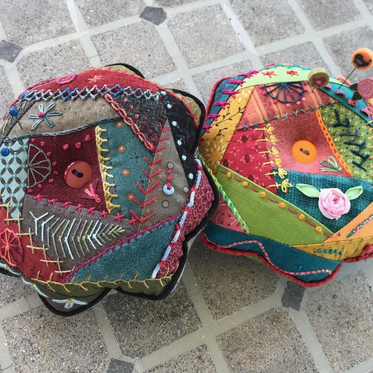 Crazy Patch Pincushion