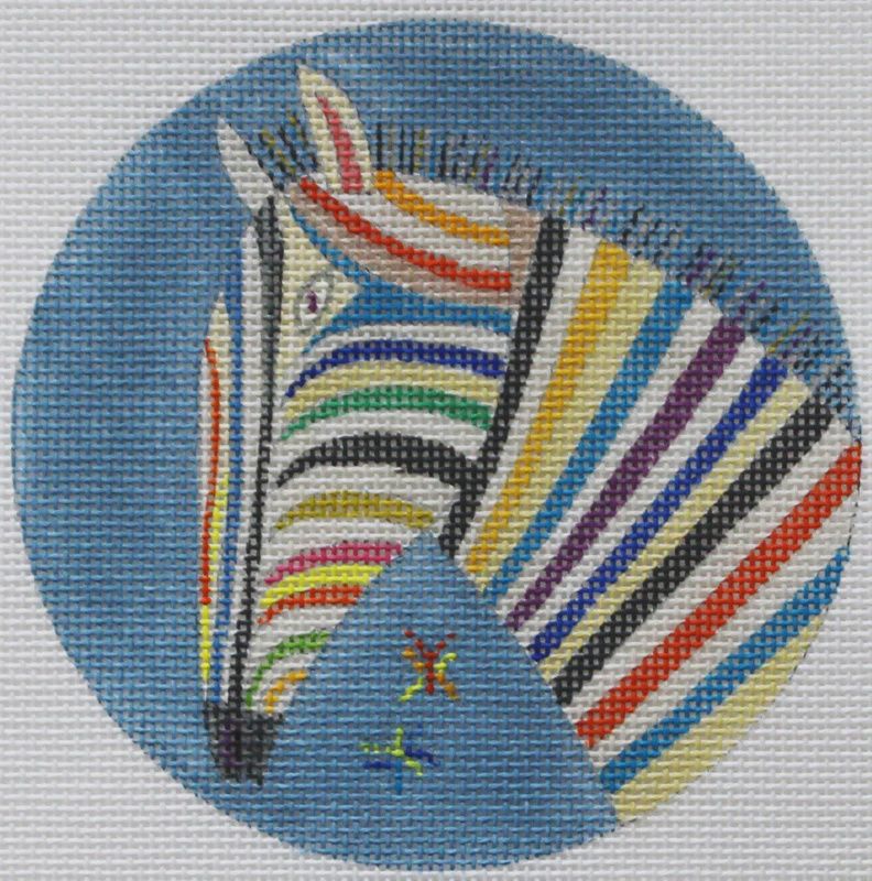 Colorful Zebra Ornament