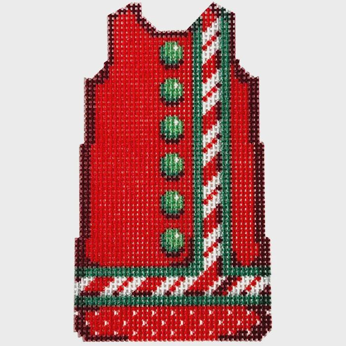 Mini Shift Dress - Candy Cane Border