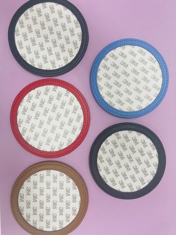 Round Self-Finishing Leather Coaster