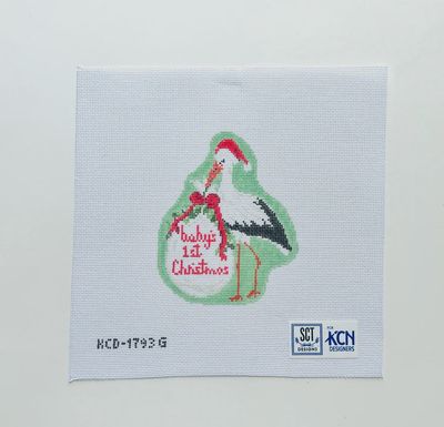 Baby&#39;s First Christmas - Green Stork