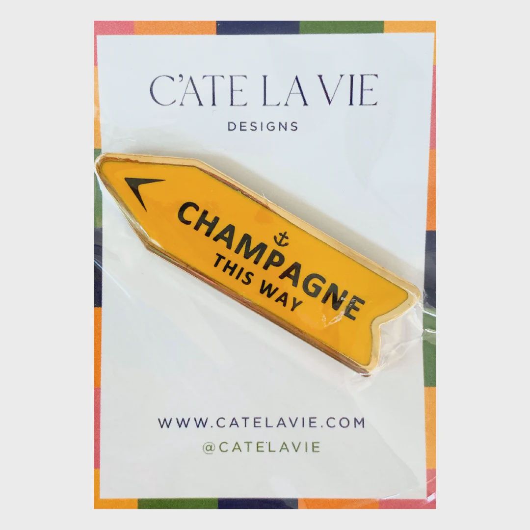 Champagne This Way - Orange Arrow Needle Minder