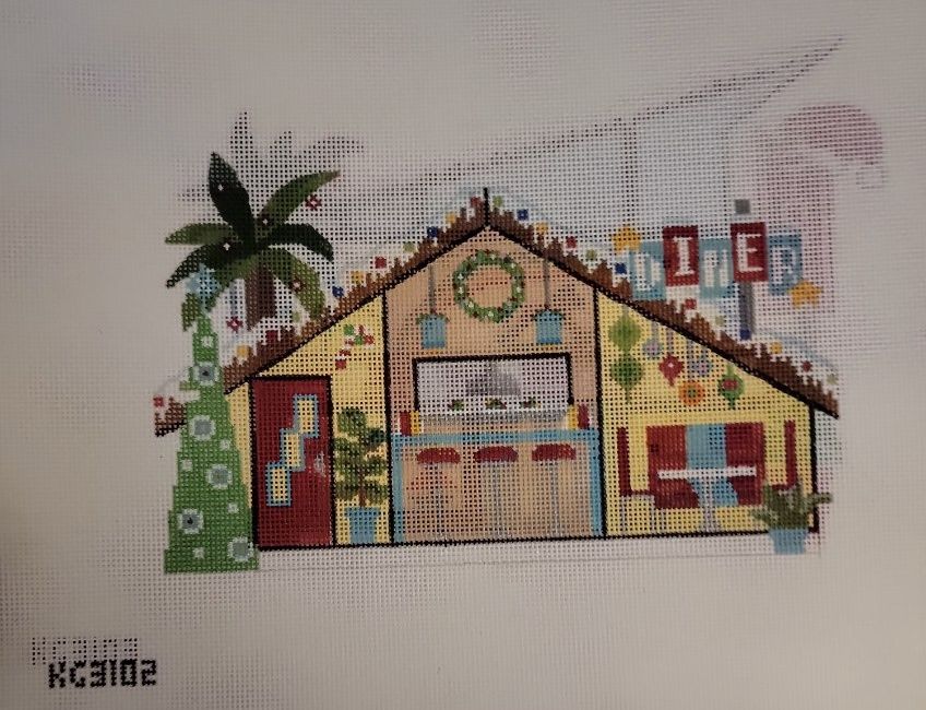 Mid-Century Christmas Village - Diner
