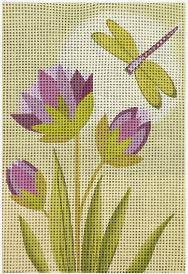 Dragonfly and Flowers