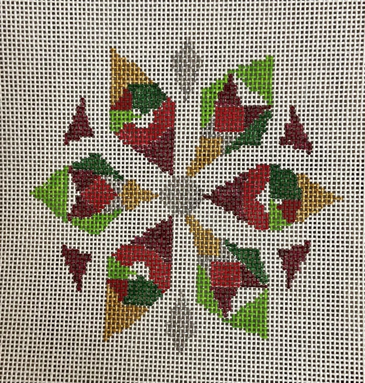 Geometric Snowflake - Red