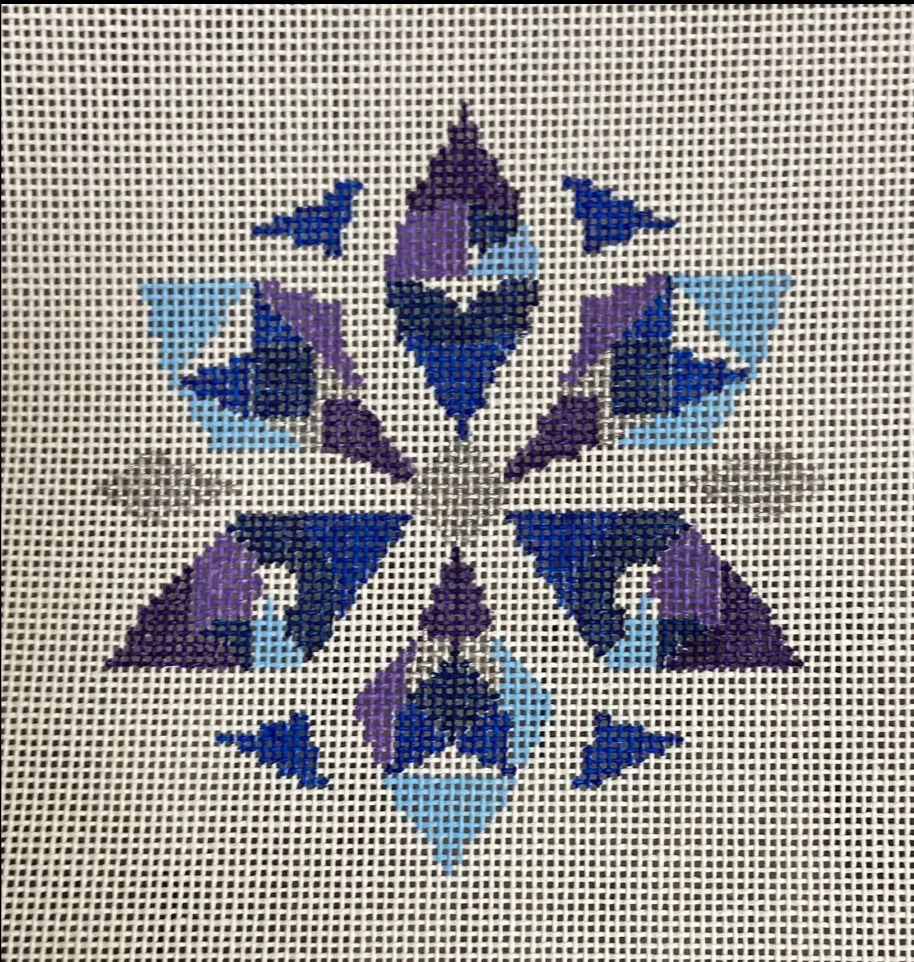 Geometric Snowflake - Blue