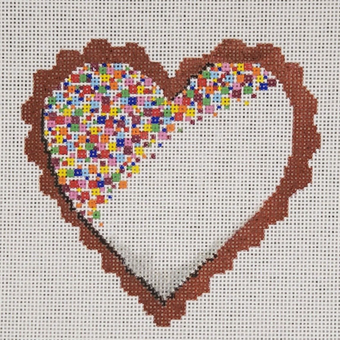 Sprinkle Heart Cookie with Stitch Guide