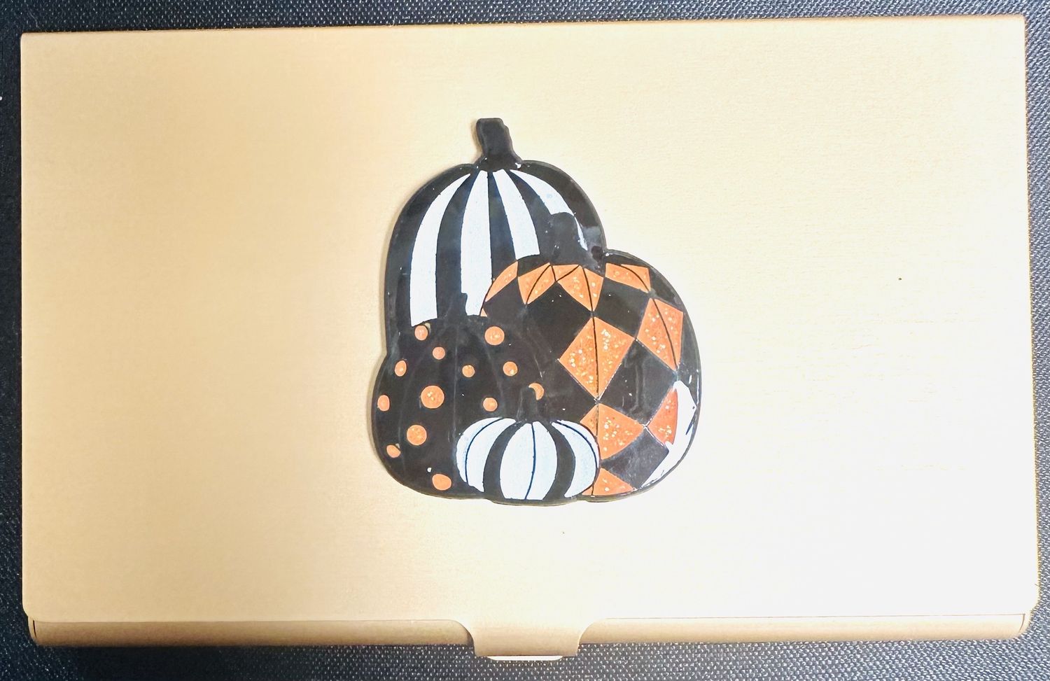 Bead &amp; Needle Case - Funky Pumpkins