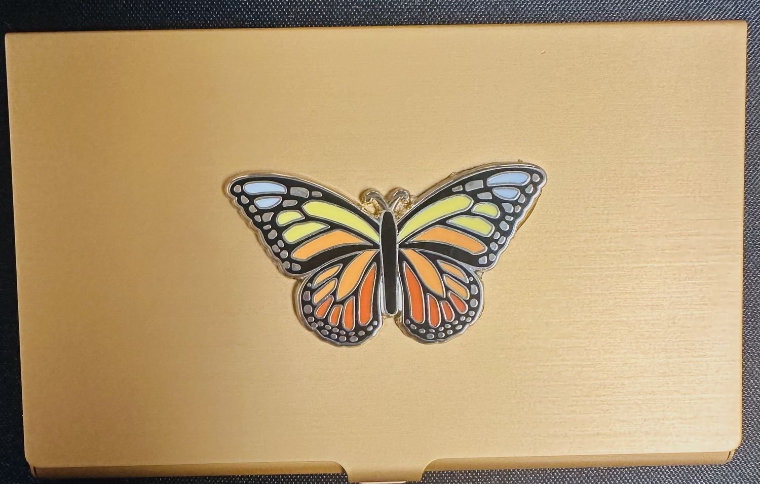 Bead &amp; Needle Case - Butterfly, Color: Orange/Gold